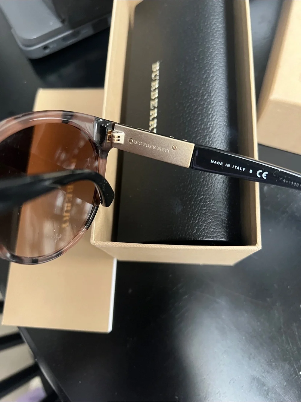 Burberry Women's Brown Gradient Oval Sunglasses
